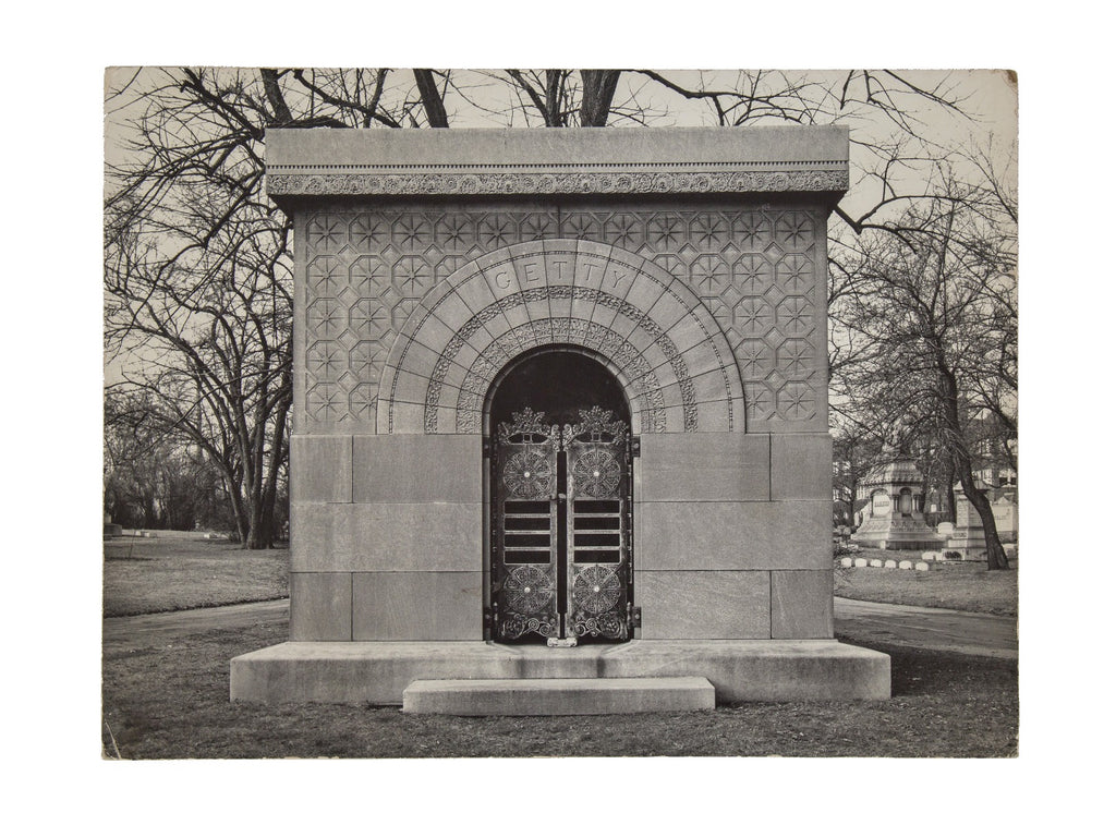 historically important 1954 original chicago institute of design louis sullivan exhibit silver gelatin print of the getty tomb