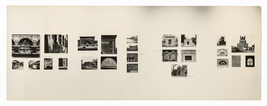 historically important 1954 original chicago institute of design louis sullivan exhibit silver gelatin print of the getty tomb
