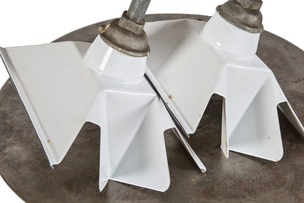 hard to find original american depression era uniquely-shaped "library light" fixture with intact socket and flange