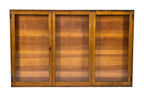 one of two matching early 20th century massive salvaged chicago public school oak wood bulletin board with three panel configuration