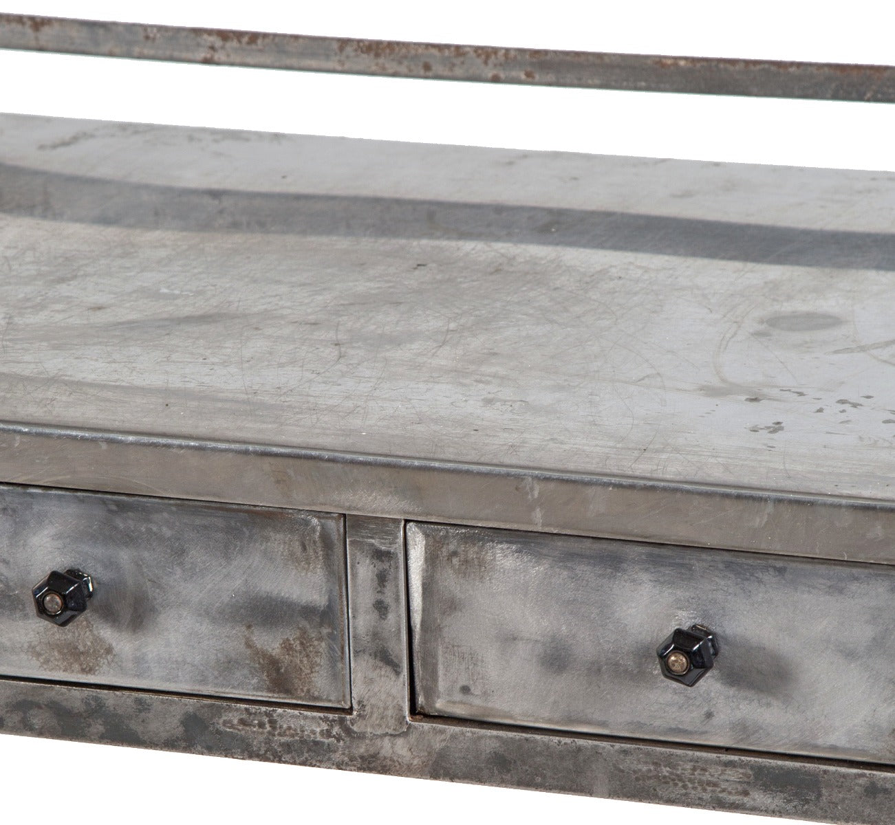 original antique american medical mobile hospital operating room side table or work station with multiple-out drawer