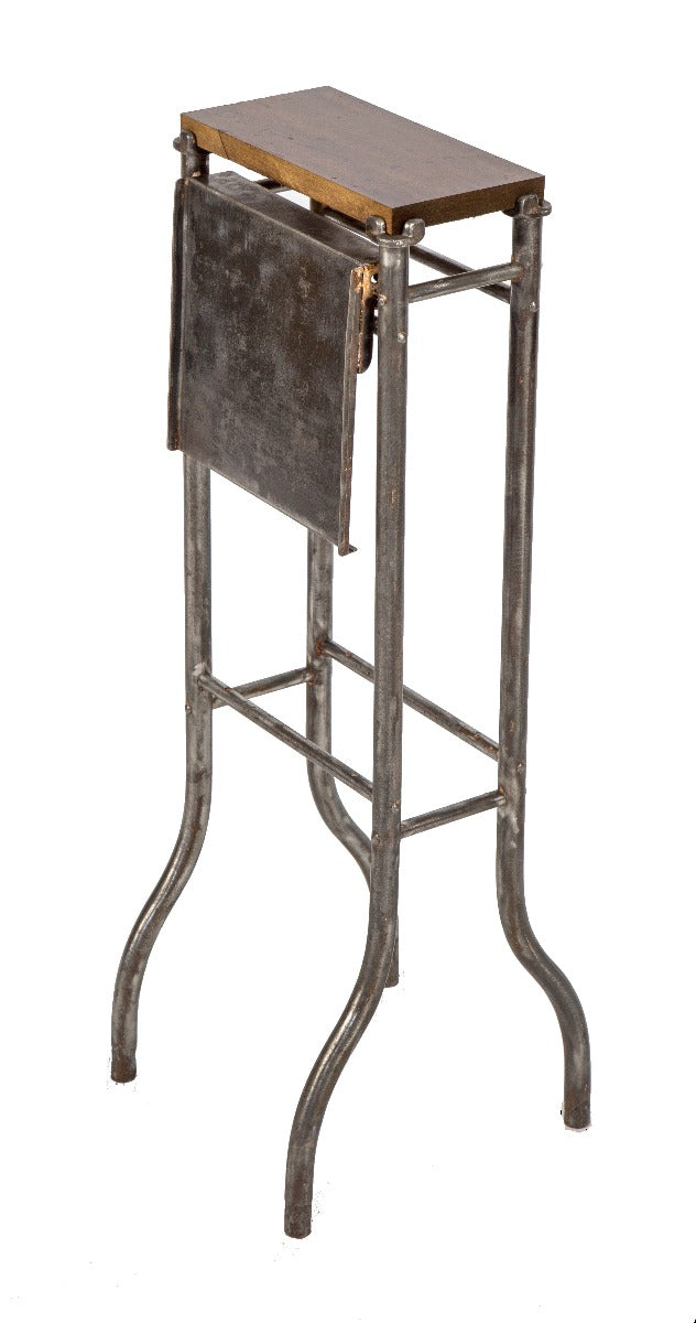 early 20th century antique american medical freestanding hospital operating room sterilizer stand with hinged leaf