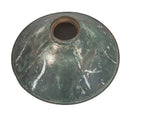 early 20th century original and intact mirrored-panel salvaged chicago metal conical reflector with rolled rim