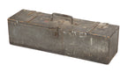 original early 20th century weathered and worn vintage american industrial pipefitters toolbox