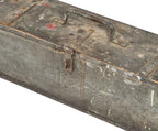 original early 20th century weathered and worn vintage american industrial pipefitters toolbox