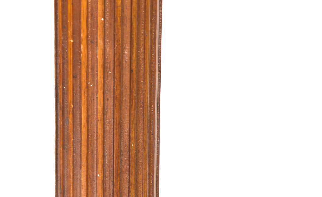 hard to find matching pair of solid cherry wood salvaged chicago fluted columns with richly ornamented ionic capitals