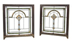 two matching highly desirable antique american salvaged chicago bungalow residential windows with