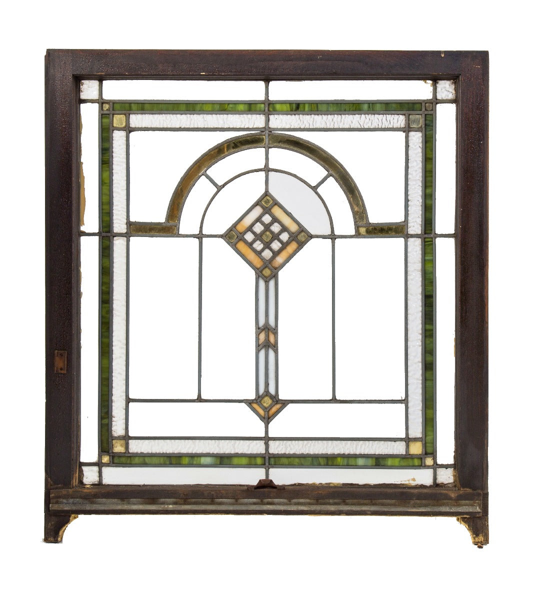 one of several matching all original and intact interior residential salvaged chicago bungalow leaded art glass windows