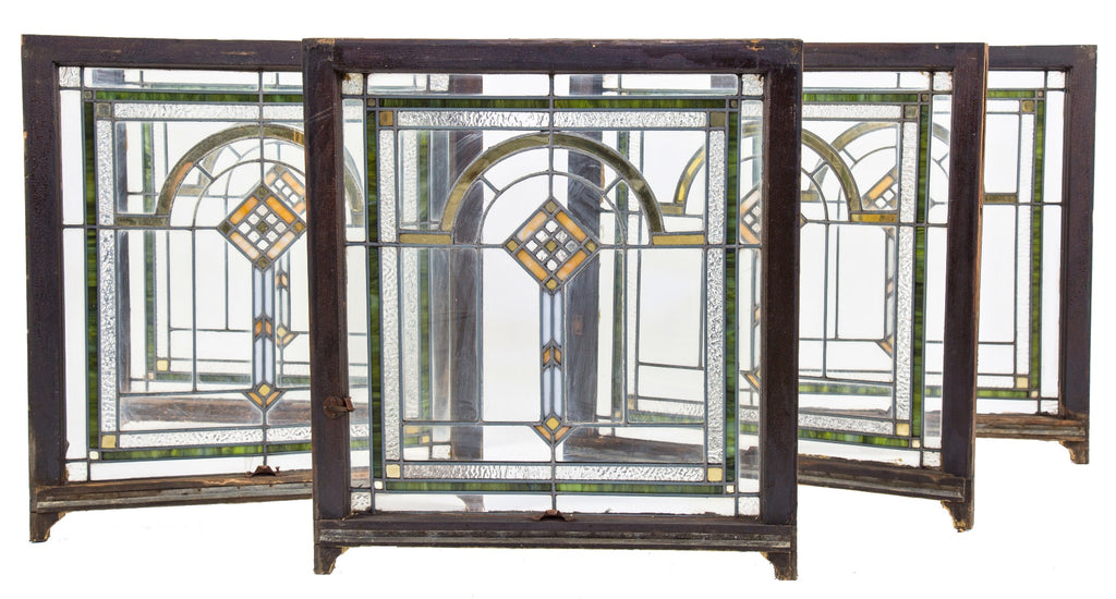 two matching highly desirable antique american salvaged chicago bungalow residential windows with
