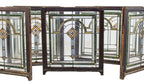 exceptional all original early 20th century antique american interior residential prairie style leaded glass window