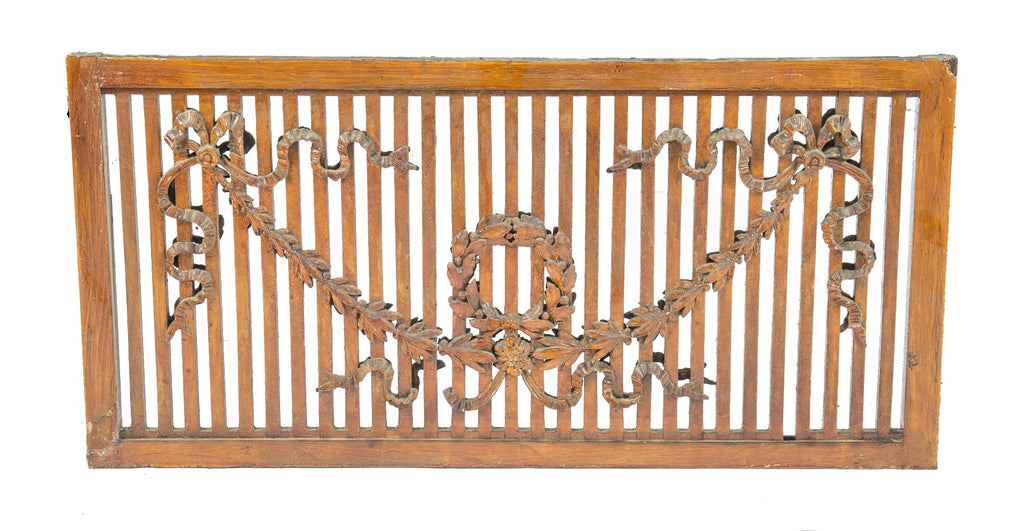 hard to find all original double-sided victorian era salvaged chicago ornamental wood grille with intricate gesso ornament