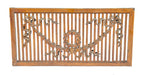 hard to find all original double-sided victorian era salvaged chicago ornamental wood grille with intricate gesso ornament