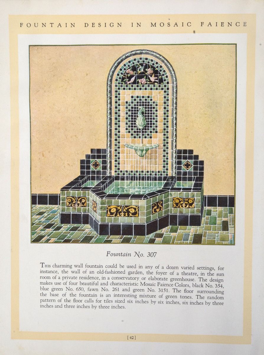 rare all profusely illustrated c. 1929 intact softbound mosaic faience tile product catalog