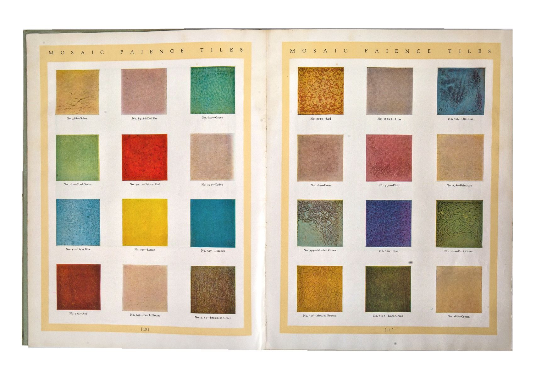 rare all profusely illustrated c. 1929 intact softbound mosaic faience tile product catalog