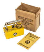 new old stock c. 1958 original salvaged chicago school radiological survey meter with box and instruction manual