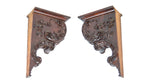 hard to find original 19th century antique american varnished oak wood interior residential room divider bracket