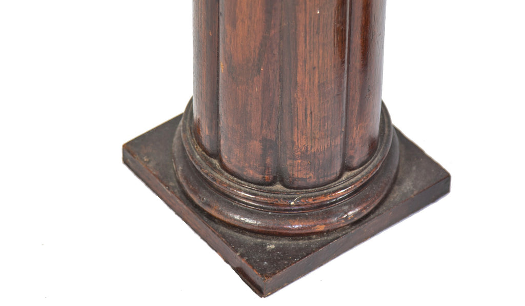 pair of original 19th century salvaged chicago interior residential varnished oak wood room divider columns