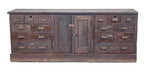 highly sought after early 20th century antique american salvaged chicago university laboratory birch wood storage cabinet