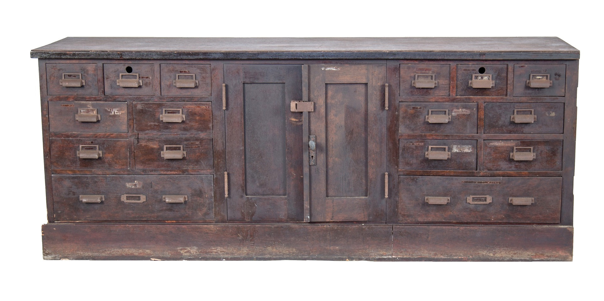 highly sought after early 20th century antique american salvaged chicago university laboratory birch wood storage cabinet