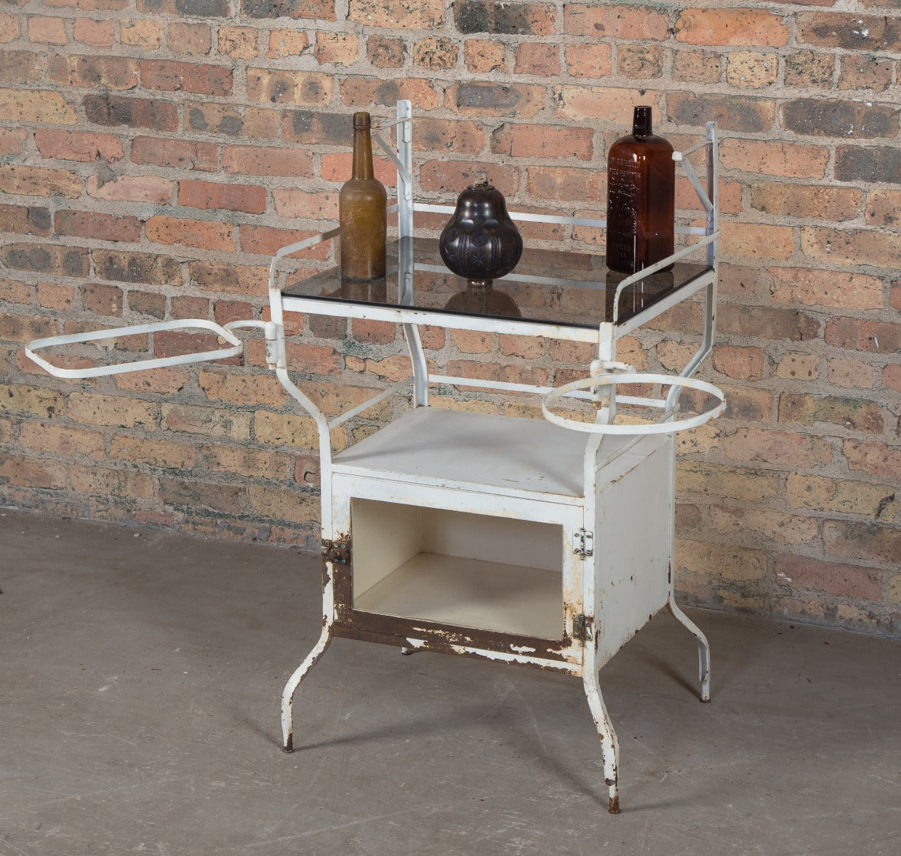 hard to find original multi-tier frank s. betz early 20th century salvaged chicago hospital operating room workstation