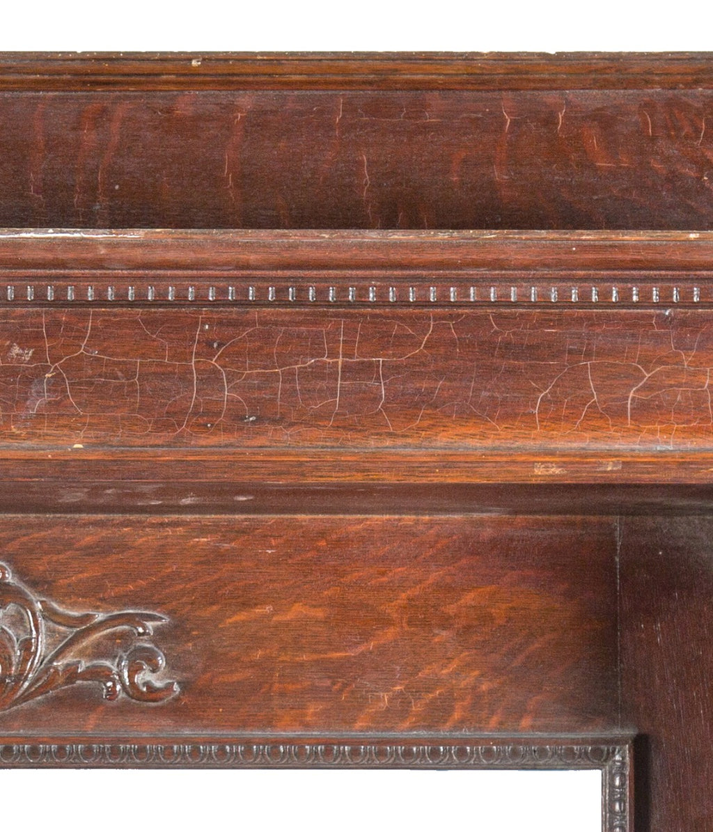 incredible oversized 19th century salvaged chicago quartered oak wood interior residential console or pier mirror