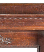 incredible oversized 19th century salvaged chicago quartered oak wood interior residential console or pier mirror