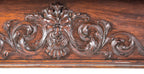 impressive original 19th century st. louis mansion fireplace mantel with twisted oak wood columns and grotesque