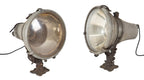 two matching original benjamin company american depression-era salvaged chicago skyscraper exterior spotlights
