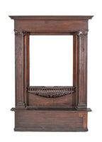 19th century antique american carved oak wood oversized pier mirror or console salvaged from st. louis mansion