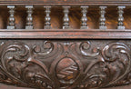 19th century antique american carved oak wood oversized pier mirror or console salvaged from st. louis mansion