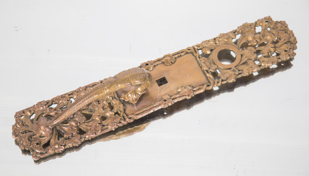 original c. 1890 historically-important salvaged chicago cast bronze door pull from s.s. beman's grand central station