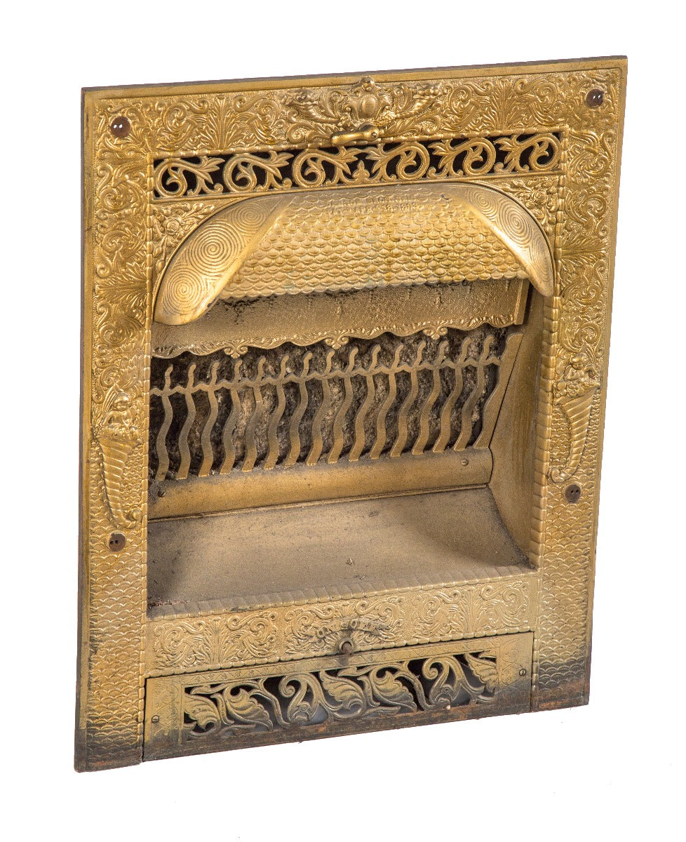 hard to find and highly sought after 19th century salvaged chicago dawson brothers ornamental cast iron fireplace gas insert