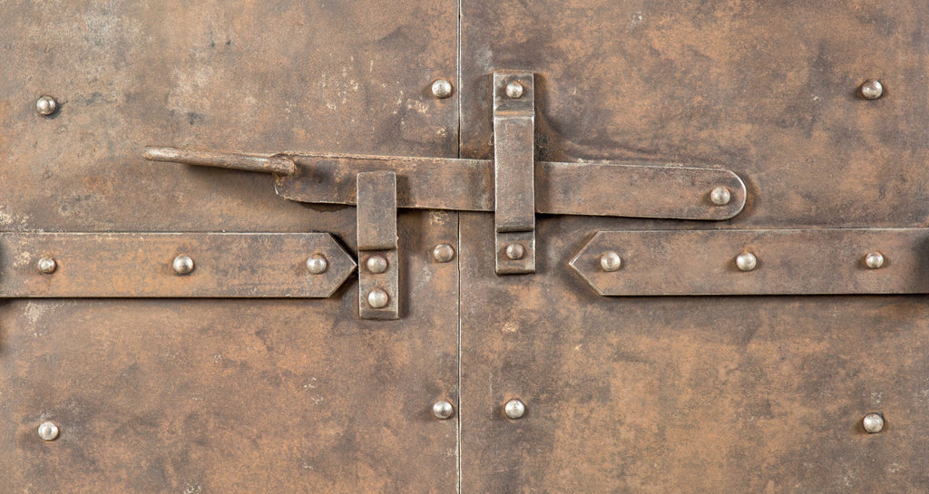 fully functional early 20th century heavily reinforced riveted joint chicago public school powerhouse incinerator doors