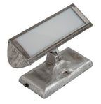 fully functional c. 1940's super streamlined american vintage medical tabletop portable fluorescent light dental x-ray film viewer with tilting lamp head and weighted base