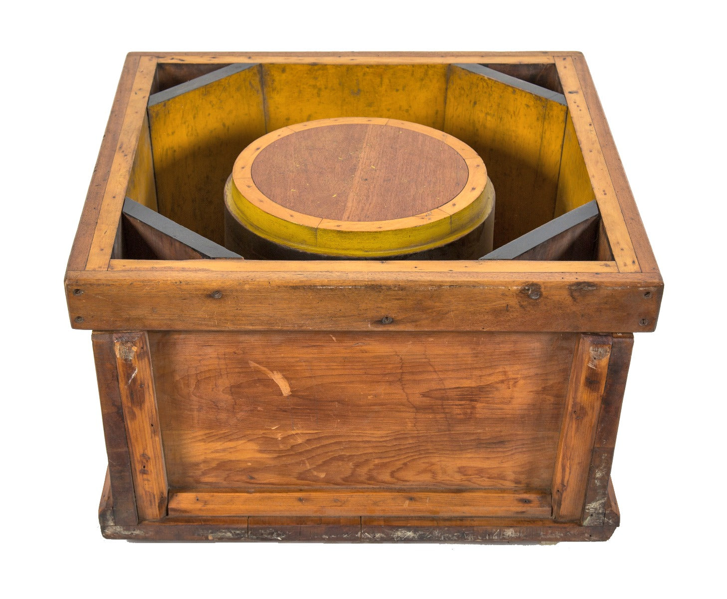oversized well-built salvaged chicago early 20th century factory machine shop wood mold with polychromed finish