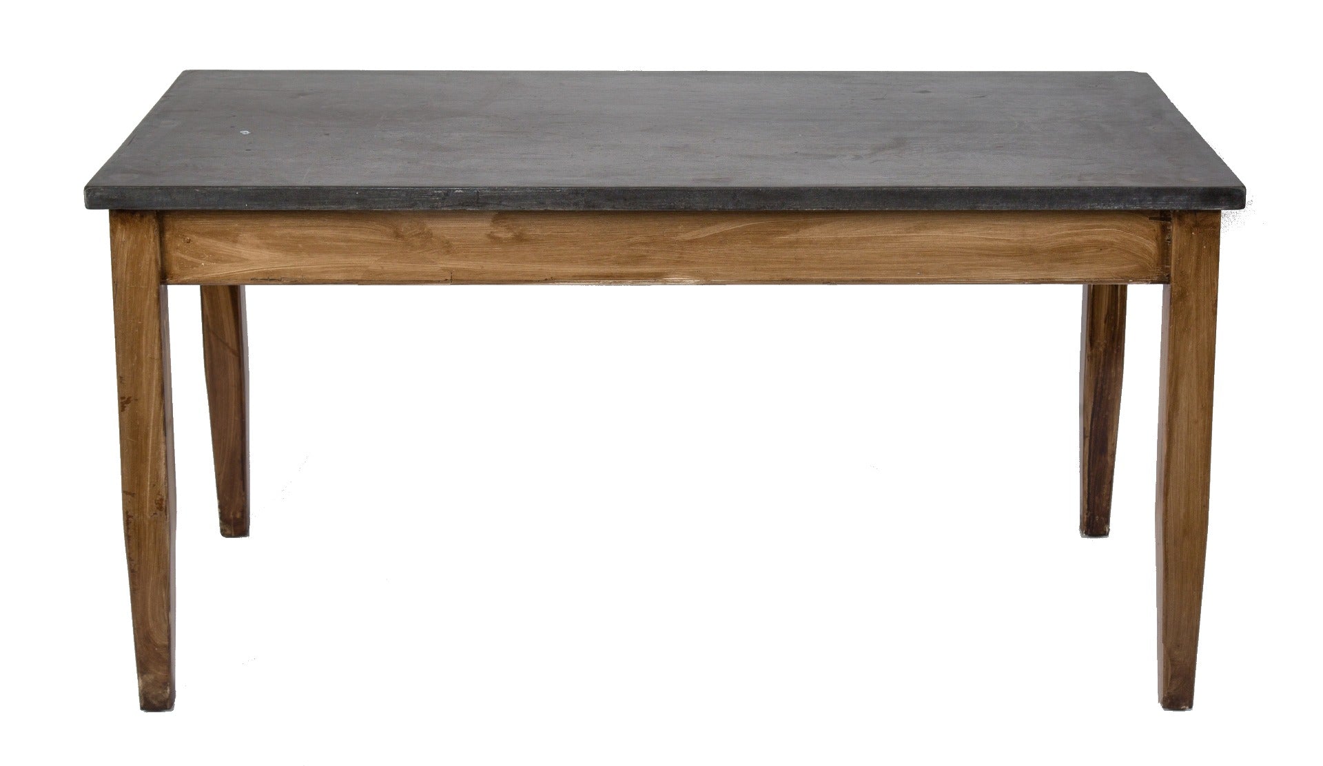 hard to find and highly sought after early 20th century solid slate top salvaged chicago laboratory workbench or table