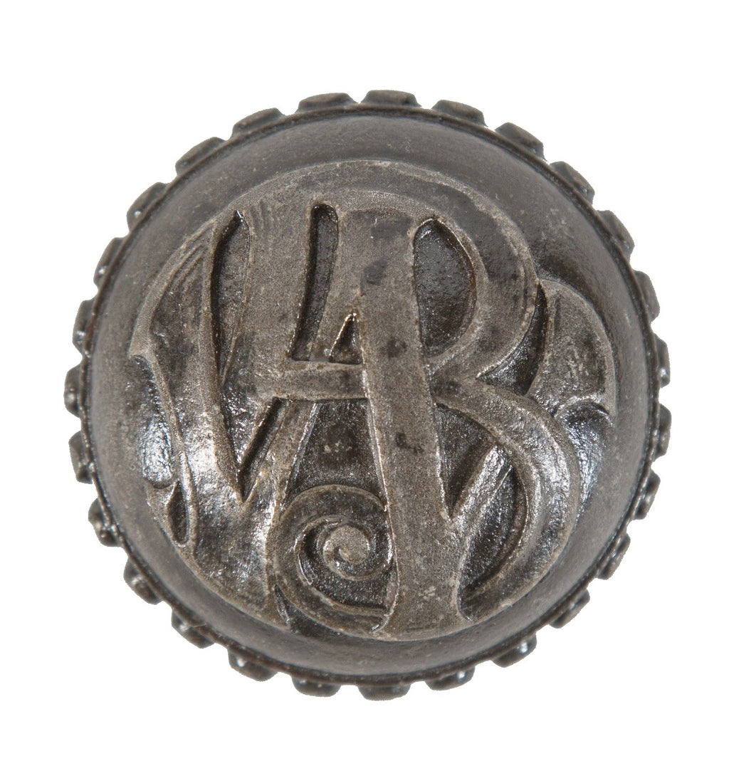 rare original 19th century louis h. sullivan-designed ornamental cast iron monogrammed wainwright building doorknob