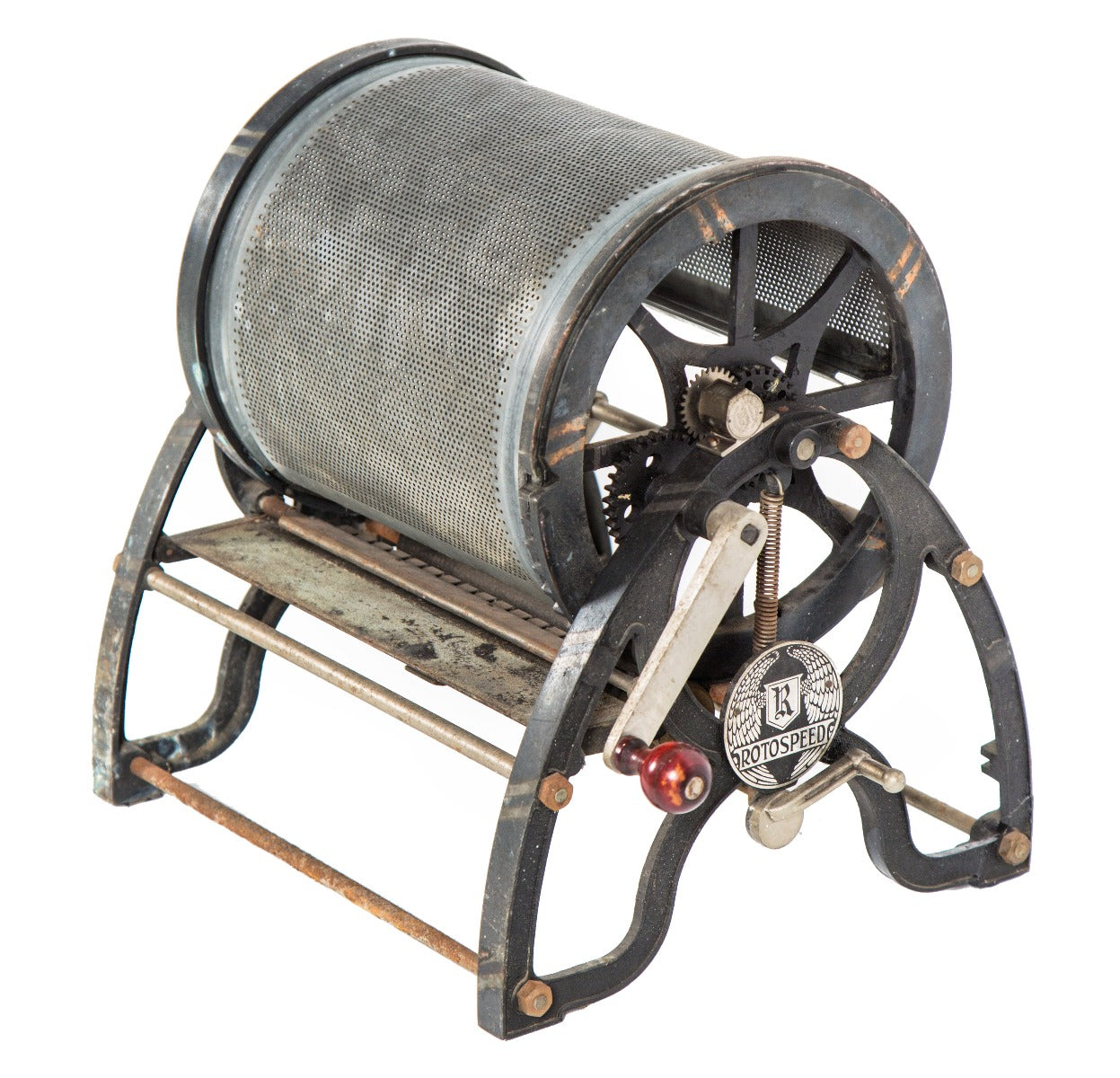 early 20th century original table or benchtop "rotospeed" duplicating device with intact hand crank