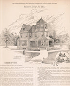 original and rare folio-sized late 19th century american beautifully illustrated co-operative building plan association's "building designs" portfolio