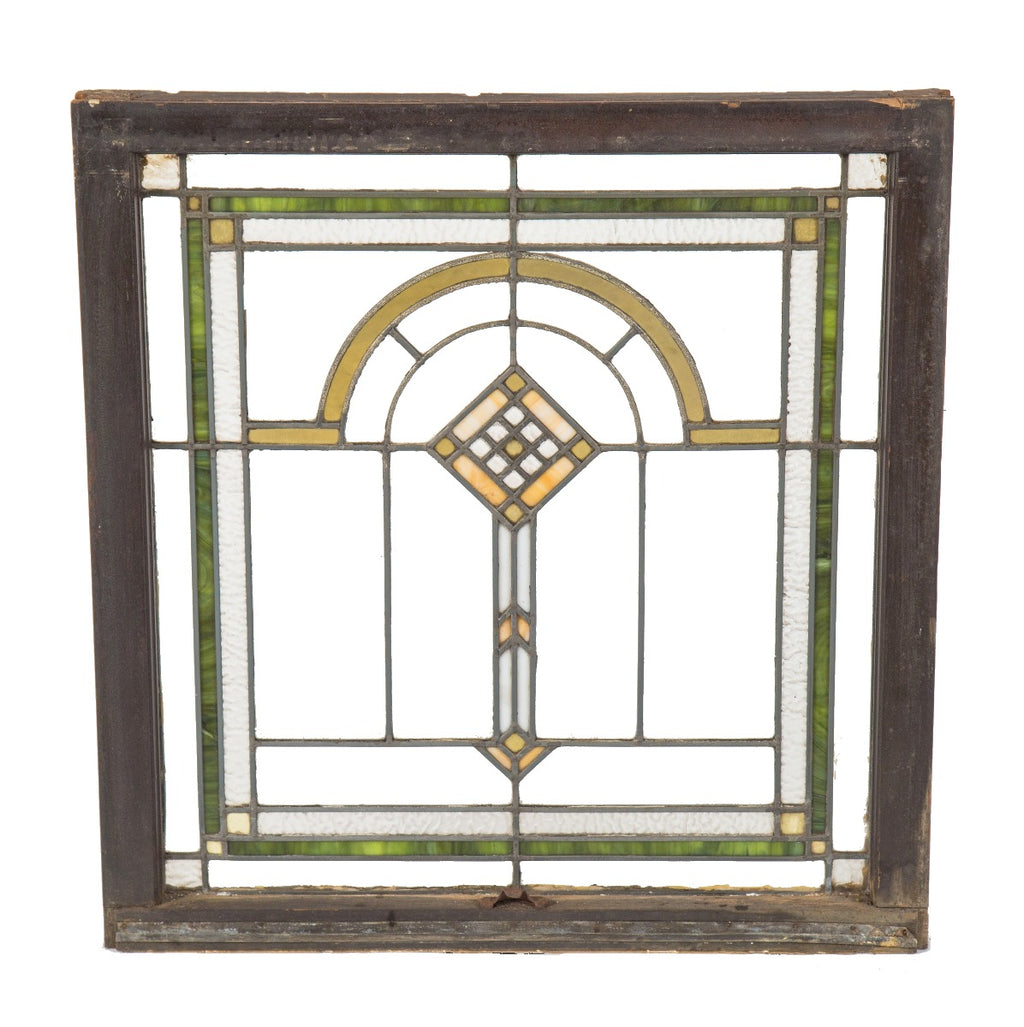 exceptional all original early 20th century antique american interior residential prairie style leaded glass window