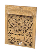 single late 19th century salvaged chicago ornamental cast iron dawson brothers residential fireplace gas insert with gold enameled finish