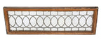rare late 19th century strongly geometric all-beveled leaded glass residential transom window with original sash frame