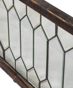 gargantuan all original and completely intact salvaged chicago beveled-edge "picket fence" 19th century transom window