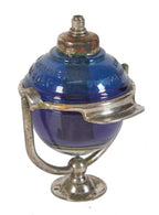 one of several matching original early 20th century antique american titling wall-mount glass soap dispenser