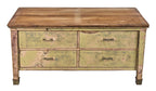 enormous early 20th century antique american industrial laboratory table with four matching sliding drawers