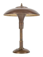 all original antique american art deco streamlined style faries "guardsman" table lamp with intact "normandy bronze" finish