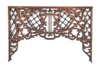 late 19th century antique american victorian era double-sided salvaged chicago solid oak wood elaborately designed fretwork panel
