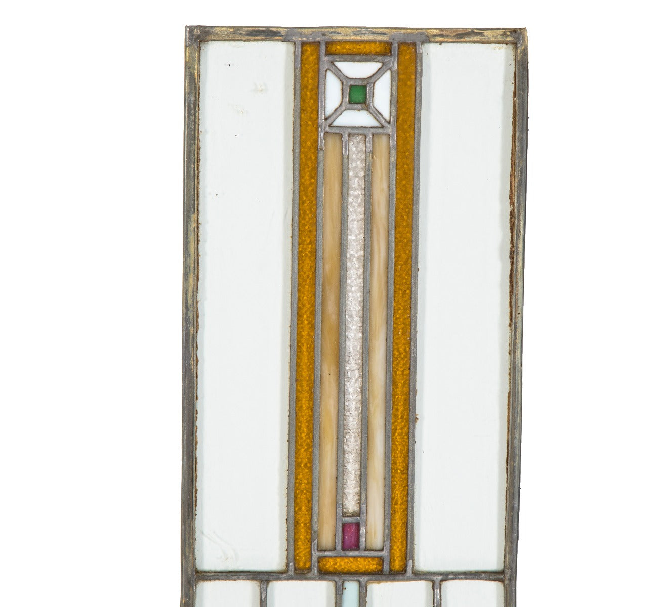 original early 20th century antique american salvaged chicago leaded art glass cabinet door windows