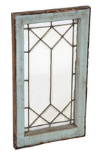all original and intact turn of the century salvaged chicago beveled edge residential "picket fence" window