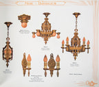exceptional all original and intact depression-era moe-bridges profusely illustrated lighting catalog